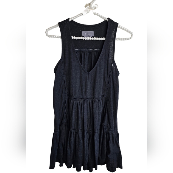 Anthropologie Malaga V-neck Black Tiered Tunic Size XS - Picture 12 of 13